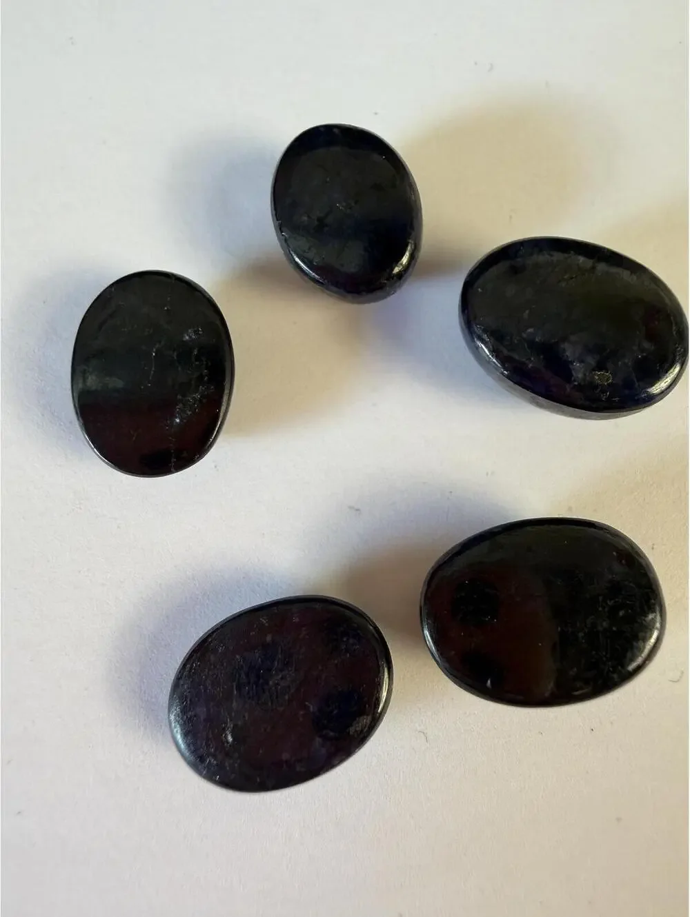 GEMS Set of 5 Natural Unheated Lavender Blue Star Ruby Oval Cut Gemstones